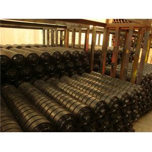 143mm Diameter Conveyor Troughing Rollers With Rubber Lagging