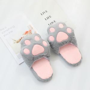 Buy cheap Non Slip 25cm Cat paw Shape Kids Plush Slippers from wholesalers