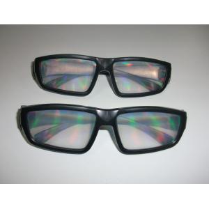 Buy cheap Rainbow 3d Fireworks Glasses , Plastic Frame Diffration Glasses from wholesalers