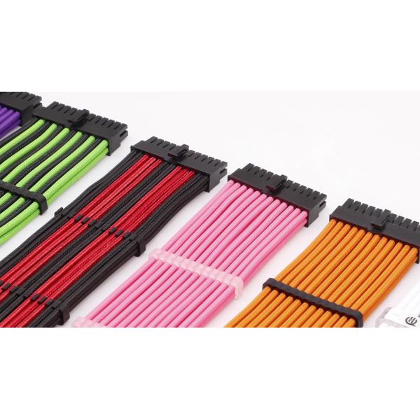 Buy cheap Various color PSU Cable Kit 18AWG PET Sleeved Braided Extension cable kit for PC Computer Extension cord from wholesalers