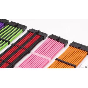 Buy cheap Various color PSU Cable Kit 18AWG PET Sleeved Braided Extension cable kit for PC Computer Extension cord from wholesalers