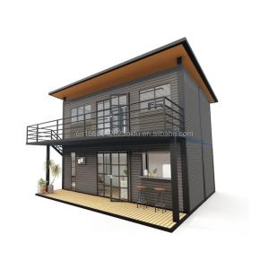 Buy cheap Main structure Wooden Galvanized Steel Square Tubes 4 Bedroom Bilayer Prefab Expandable Container House Design for Mall from wholesalers