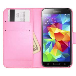 New design pu leather case for samsung s5 with stand up function