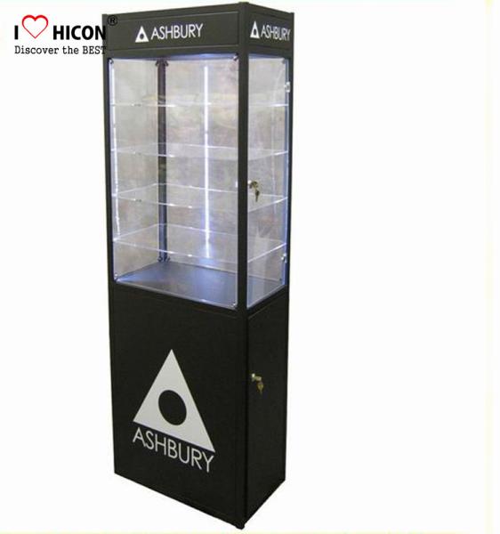 Quality Black Metal Sunglasses Display Case With Led Lighting , Sunglass Display Rack for sale