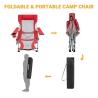 Buy cheap Portable Folding Adjustable Reclining Leisure Mesh Camping Chair With Removable Footrest, Foam Pillow, Cup Holder from wholesalers