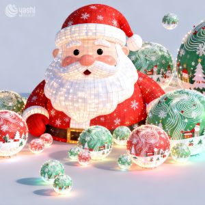 Buy cheap Handmade Santa Claus silk lanterns, with customizable sizes and colors. from wholesalers