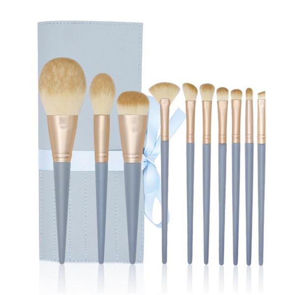 Quality OEM ODM Synthetic Fibers Blue 15 Pcs Makeup Brush Set for sale