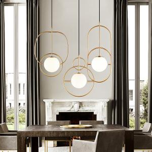 Buy cheap Modern Round Glass Ball Chandelier for Living Room Bedroom Cafe Lilac Loop Chandelier(WH-MI-331) from wholesalers