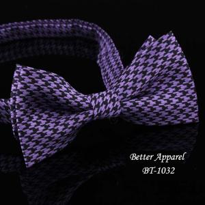 Buy cheap Fashional   Houndstooth purple men's polyester bow tie from wholesalers