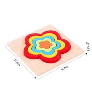 Buy cheap DIY 1cm Geometric Wooden Block Puzzle Toys Jigsaw Baby from wholesalers