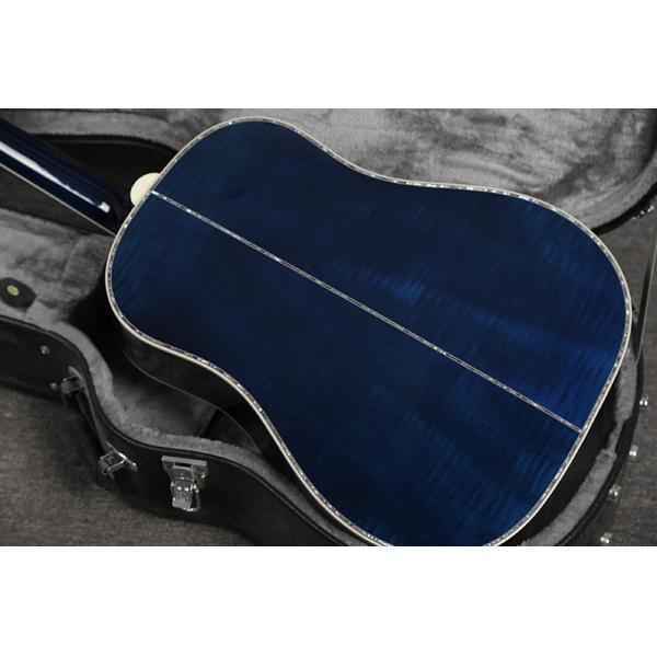 Custom Gibson Style Solid Adirondack Spruce Top Solid Tiger Maple Back Side J-45 Acoustic Guitar in Blue