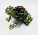Buy cheap Baby Mum Frog trinket jewelry box metal frog trinket box treasure box metal jewelry box from wholesalers