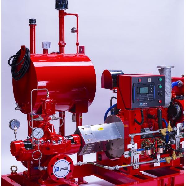 Horizontal Split Case Centrifugal Pump SS Red Diesel Engine Fire Pump For Fire