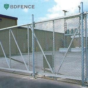 Commercial 2m Height Black Chain Wire Fence With Gates Included