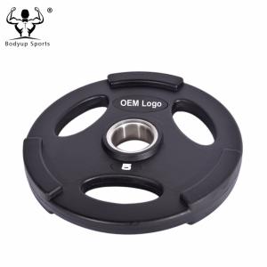 Buy cheap Black 2-Inch Rubber Weight Disc Plates with 3 Grips from wholesalers
