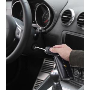 Buy cheap Black RFID Blocking Case Prevent Signal Relaying Two Fold 4 Hooks Keyring from wholesalers