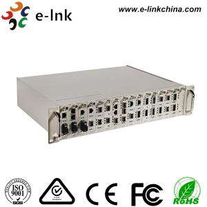 Centralized Manageable Ethernet Fiber Media Converter , 16 Slots Fiber Optic