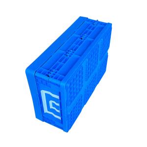 Stable Blue Collapsible Plastic Containers / Folding Plastic Crates