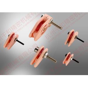 Buy cheap HRA88 Caged Pink Ceramic Wire Pulley , Polished Coil Winding Tensioner product