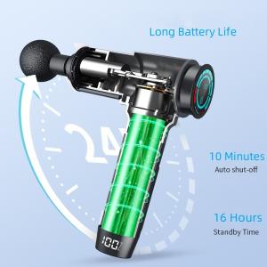 Handheld Carbon Fiber Muscle Massager Gun with LCD Touch Screen