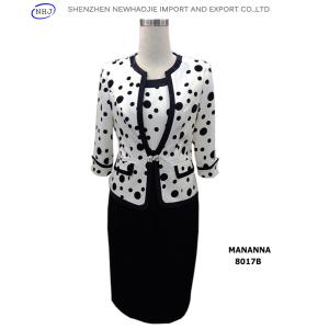 Buy cheap Black and white dot pattern women's suits 8017B from wholesalers