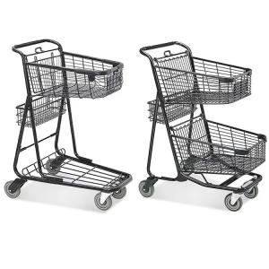 Buy cheap Factory Custom Size Color Pink single layer double layer shopping cart shopping trolley cart from wholesalers