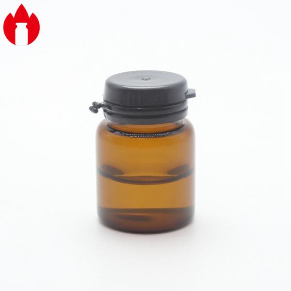 Quality Borosilicate 10ml Brown Glass Vial With Plastic Cap for sale