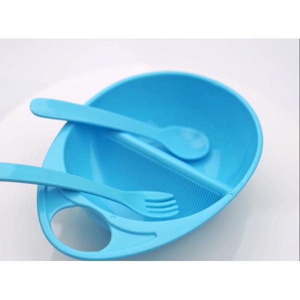 Quality Plastic Up 3 Month Baby Bowl With Spoon Fork for sale