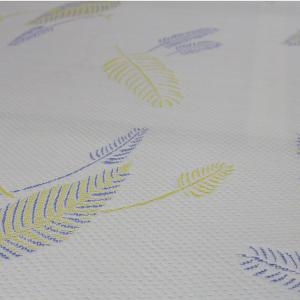China RoHS Anti Tear Polyester Jacquard Mattress Fabric With Leaf Pattern on sale
