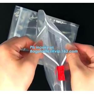 Buy cheap zipper/Zip lockkk poly bag with colored slider top, Quart plastic slider bag Storage Bags custom printed slider zip bags from wholesalers