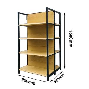 Customized Color Wood Gondola Shelving Metal Heavy Duty For Retail Store