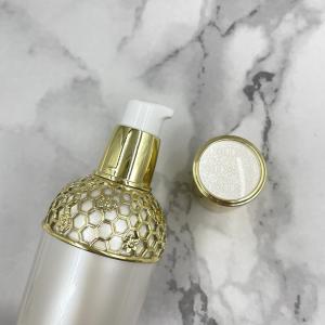 Buy cheap Oval Cosmetic Pump Bottle Acrylic 100ml Silk Screening Customized from wholesalers