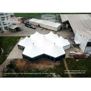 Buy cheap Luxury Glamping 12M Hexagonal Modular Tent With Glass Wall from wholesalers