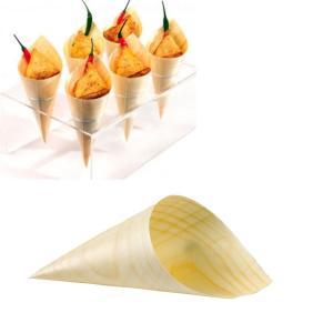 Buy cheap Portable Nontoxic Biodegradable Pine Wood Cone Disposable For Restaurant from wholesalers