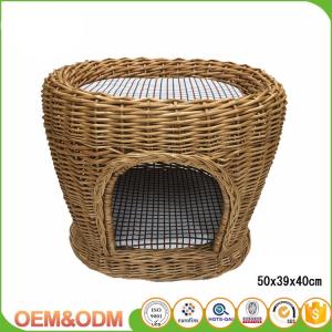 Buy cheap Wicker pet basket willow dog house wicker cat bed M size with mat 2 dogs from wholesalers