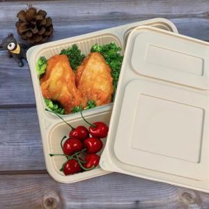 Buy cheap 4 Compartment Biodegradable Takeaway Boxes from wholesalers