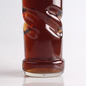 Buy cheap 2022 Thick Bottom Embossed Glass Bottle Clear Flint for Gin Whisky Rum Tequila Brandy from wholesalers