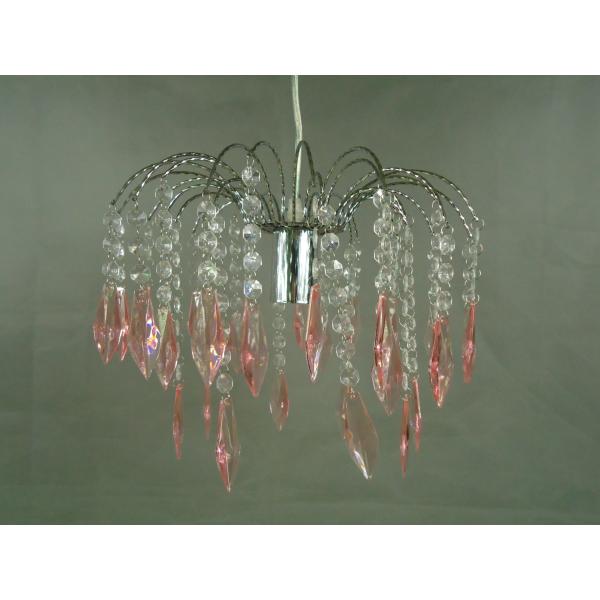 Quality Romantic Pink Acrylic Lamp Shades D250*H180 3 Way Gimbal for sale