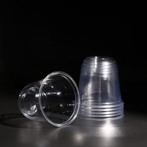 Buy cheap BPA Free Clear Plastic PET Cup Stackable Custom Plastic Cold Drink Cups product