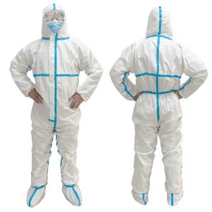 China PPE Disposable Hazmat Suit With Boot Cover on sale
