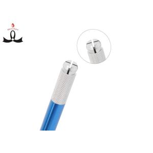 Unique Shape Light Blue Manual Eyebrow Tattoo Pen Easy Coloring Microblading Pen