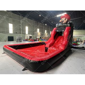 Commercial Super Mario Bros Theme Inflatable Water Slide With Pool For Sale Or