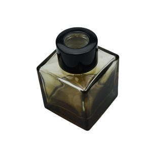 Custom Glass Perfume Bottles 50ml Square Gradient Paint Aromatherapy Creative