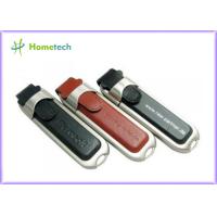 China Black Leather USB Flash Disk custom printing , novelty usb 2.0 pen drive with Tin box for sale