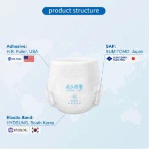 Factroy Customized Breathable Back Sheet Cotton Disposable Baby Diapers Tape
