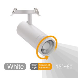 Surface Mounting Recessed Mounting Zoomable 15°-60° COB LED Track Light Fixtures