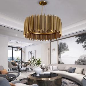 Buy cheap Luxury Gold Chandelier For Living Room Modern LED Home Decor tube chandelier(WH-CY-166) from wholesalers