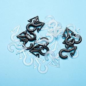 Buy cheap Plastic Sock Hook Stocking Hanger , V Shape Black Plastic Hooks from wholesalers