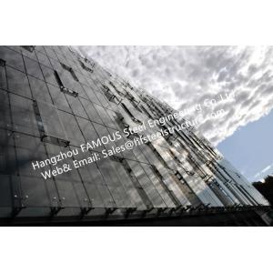 Double Layer Insulation Glass Curtain Wall Stick Built System Transparant