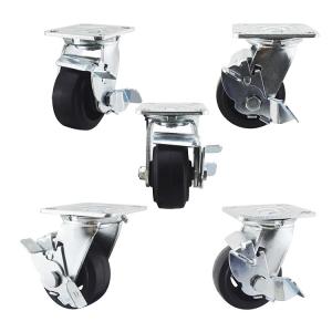 Buy cheap 100mm 396lbs Black Rubber Heavy Duty Casters With Side Lock from wholesalers